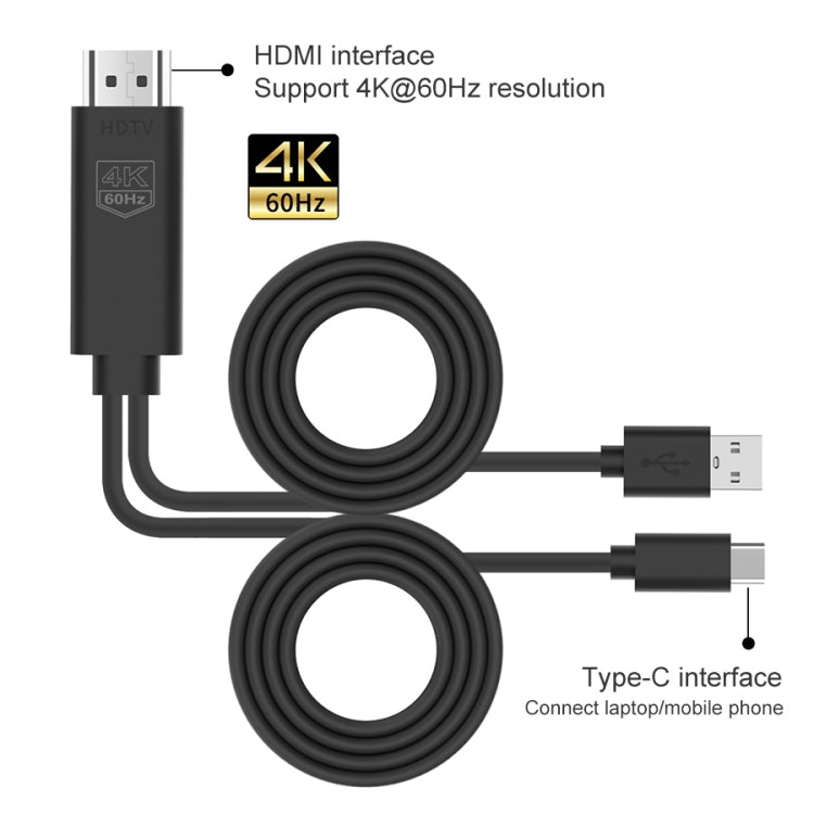 Cavo in plastica UC502 USB-C / Type-C 4K 60Hz HDTV, UC502