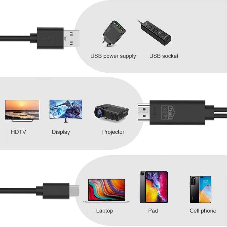 Cavo in plastica UC502 USB-C / Type-C 4K 60Hz HDTV, UC502