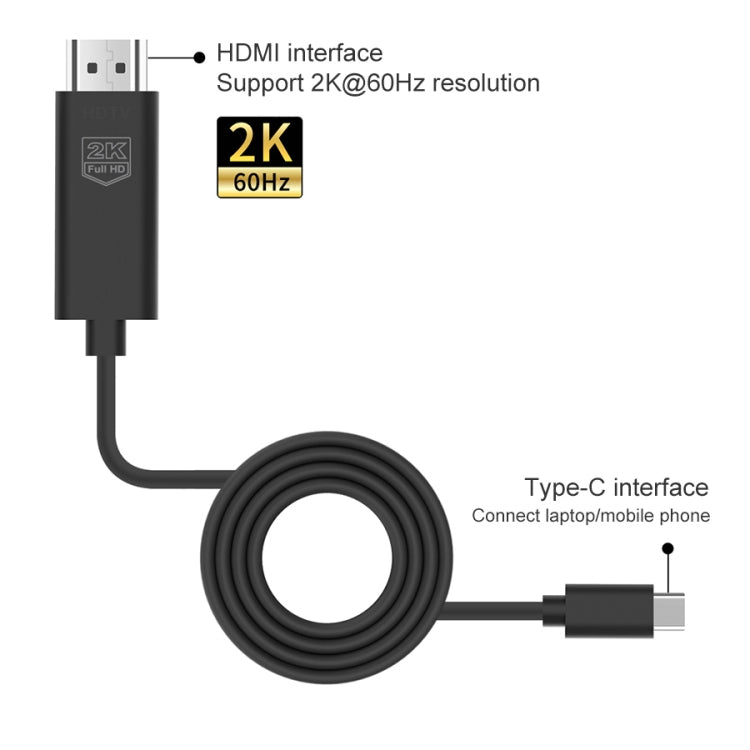 UC506 Cavo HDTV da USB-C / Tipo-C a HDMI 2K 60Hz, UC506