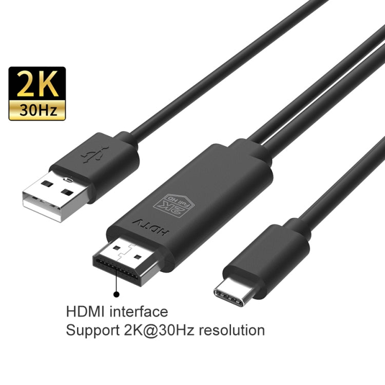 Cavo USB-C a HDMI 2K 30Hz 15cm UC507