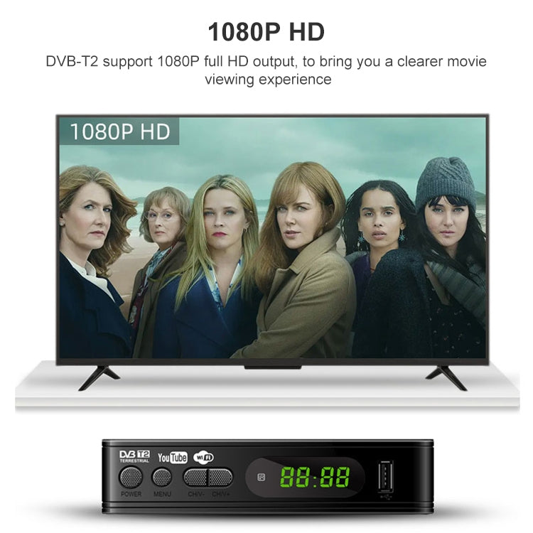 Set-top box ricevitore T15-T2 1080P Full HD DVB-TC/C, spina europea, TT0189EU, TT0189US