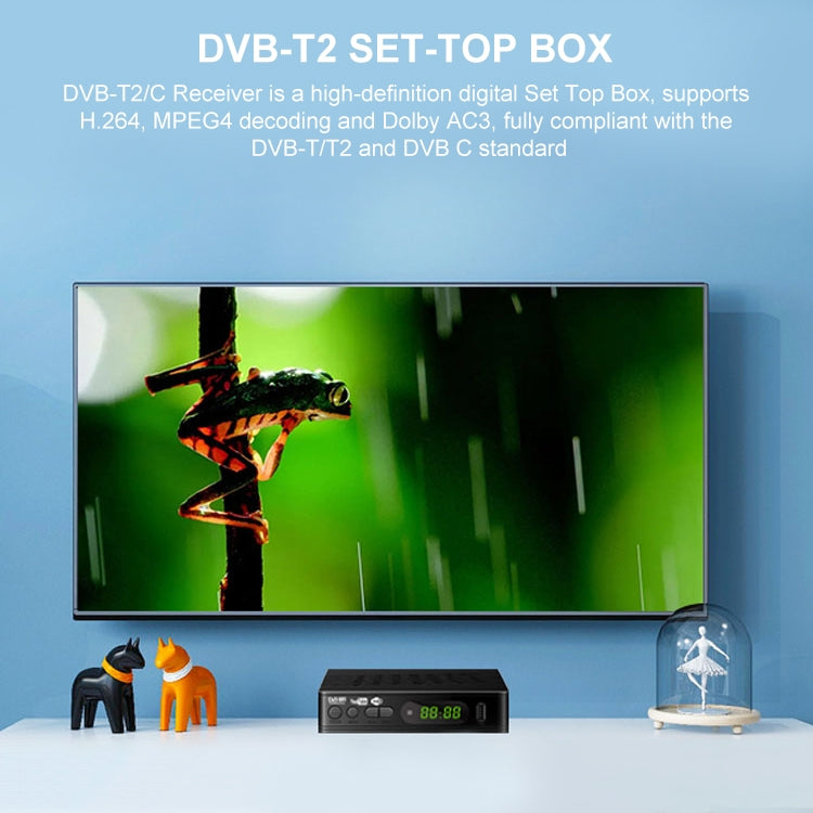 Set-top box ricevitore T15-T2 1080P Full HD DVB-TC/C, spina europea, TT0189EU, TT0189US