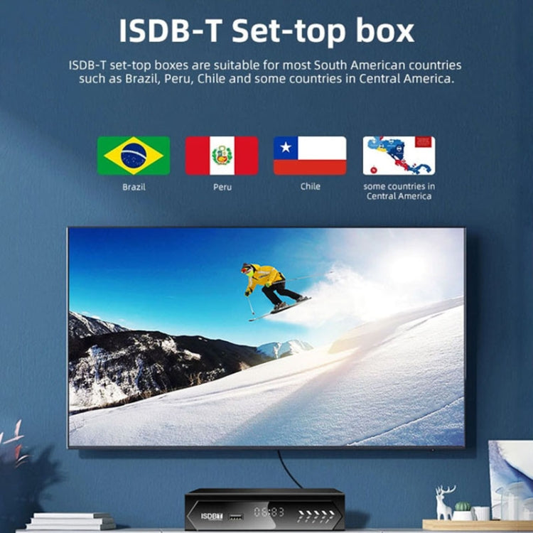 Set top box ricevitore TV satellitare ISDB-T con telecomando, per Sud America, Filippine