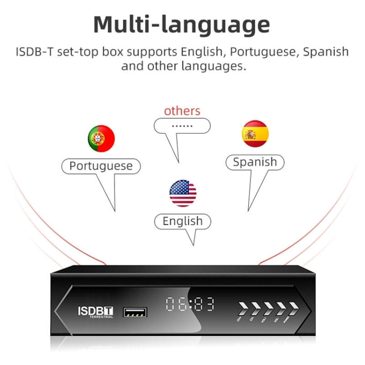 ISDB-T Satellite TV Receiver Set Top Box with Remote Control, for South America, Philippines