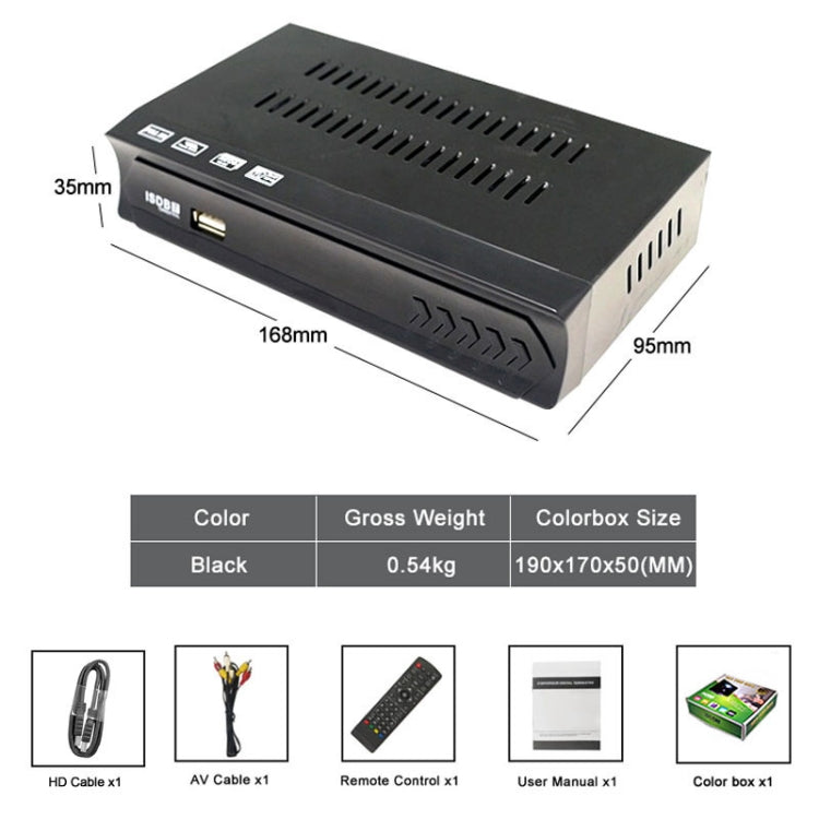 ISDB-T Satellite TV Receiver Set Top Box with Remote Control, for South America, Philippines