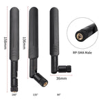 Antenna WiFi 6dBi Dual Band 2.4/5GHz con cavi RP-SMA