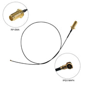 2 x 6dBi 2.4GHz 5GHz Dual Band WiFi RP-SMA Antenna maschio + 2 x 35CM RP-SMA IPEX MHF4 Cavo pigtail per scheda WLAN WiFi M.2 NGFF, 6dBi Antenna + RP-SMA Cable