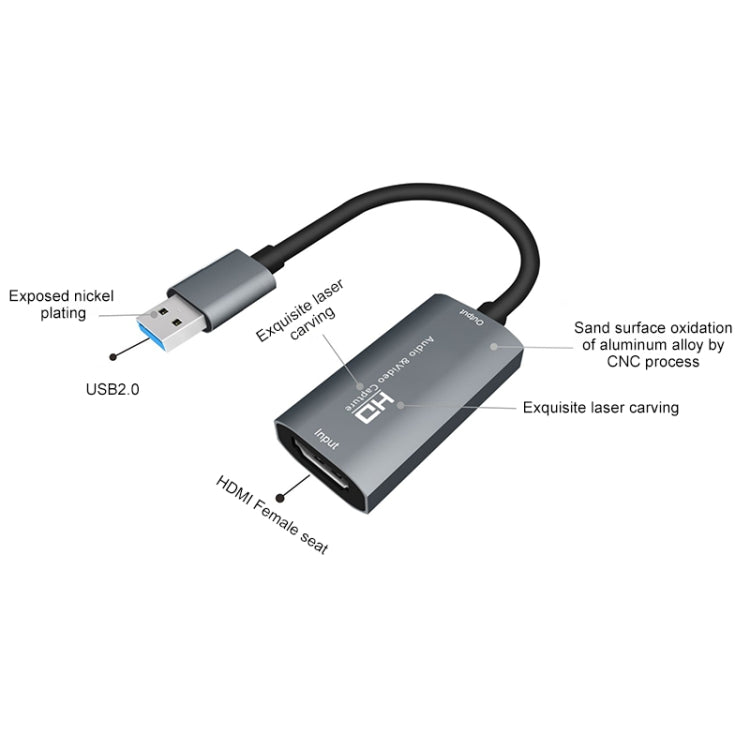 Z29 HDMI femmina a USB 2.0 maschio + scatola di acquisizione video audio, Z29