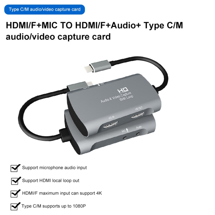 Scheda acquisizione video HDMI USB-C con microfono Z30A