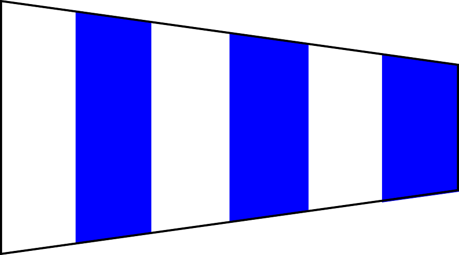Pennello segnalazione nautica di manovra "Turn" 170x50x15cm