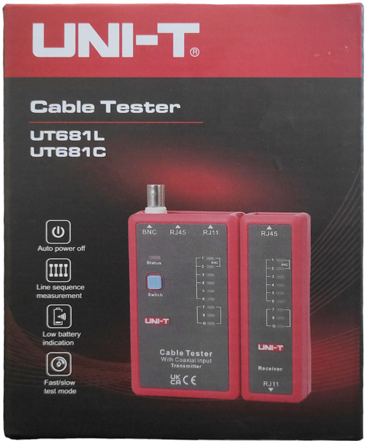 Tester per cavi RJ45/RJ11 UT681L UNI-T 6935750568132 UT681L U104