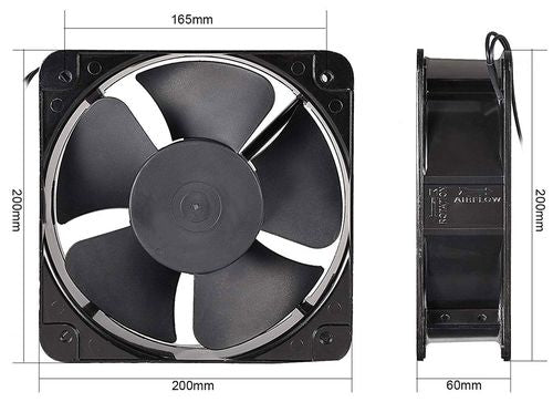 Ventola 220V 20X20X6 cm U107