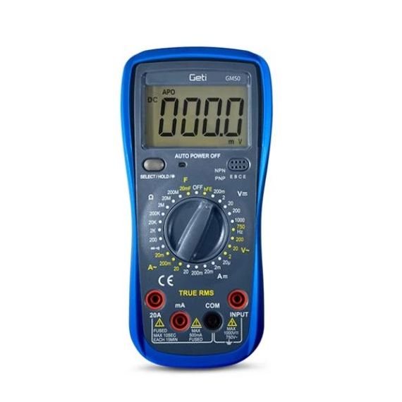 Multimetro digitale con puntali e sonde di temperatura