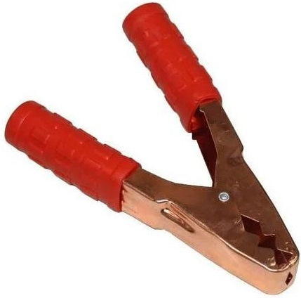 Morsetto a coccodrillo 200A 146mm rosso per cavi
