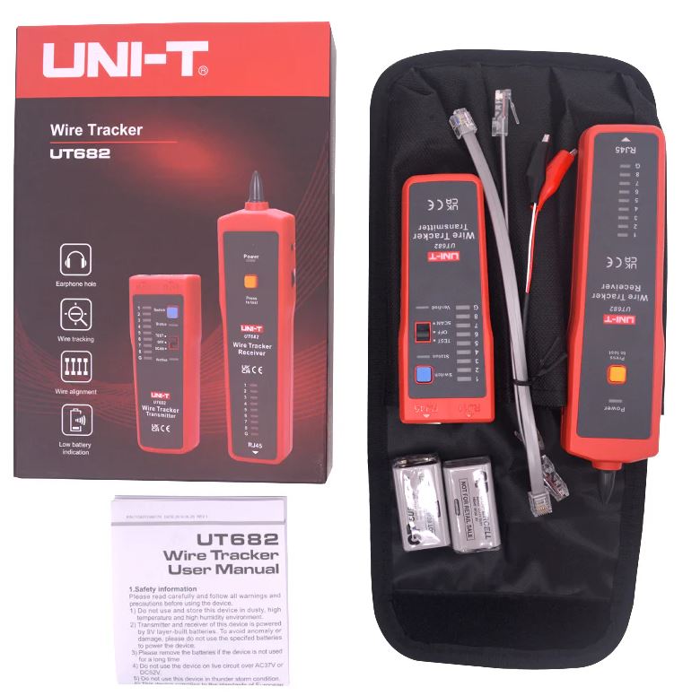 Tracciacavi professionale LAN, telefono ed elettrico UNI-T UT682 U673