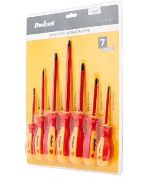 Set di cacciaviti punta piatta e Philips 7 pezzi 5901890046084 RB-1101 U788
