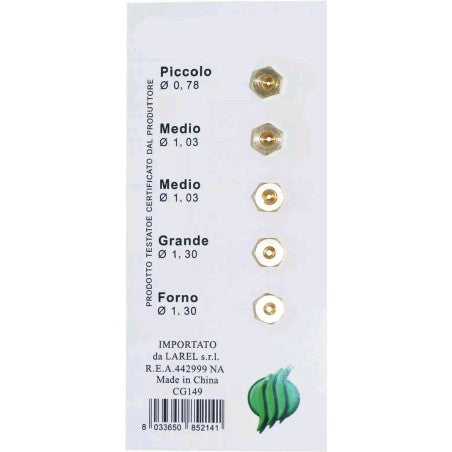 Ugelli gas metano per cucina set ricambio universale 43102001 8033650852141 U792