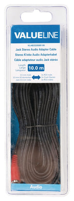 Cavo Stereo Audio Maschio da 3.5 mm - 2x RCA Maschio 10m Nero 5412810192397 541281019239 VLAB22200B100 ND9010