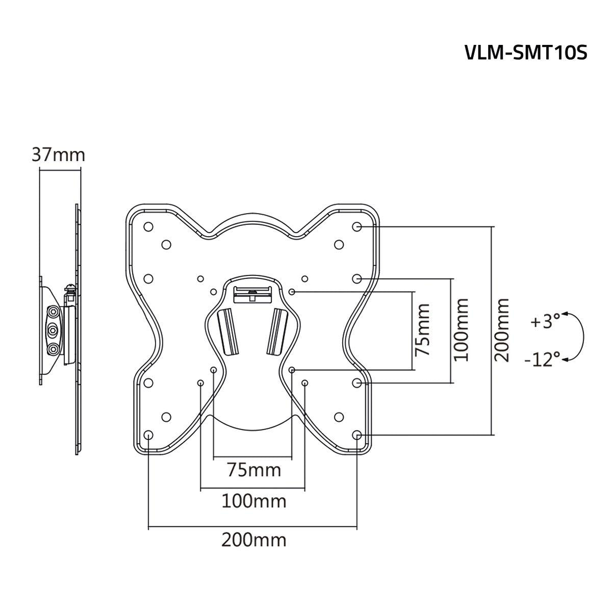 Supporto da Parete Inclinabile 19 - 42 " 30 kg 5412810247899