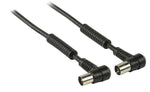 Cavo Coassiale ad Angolo Coassiale Maschio – Femmina Coax (IEC) 10m Nero