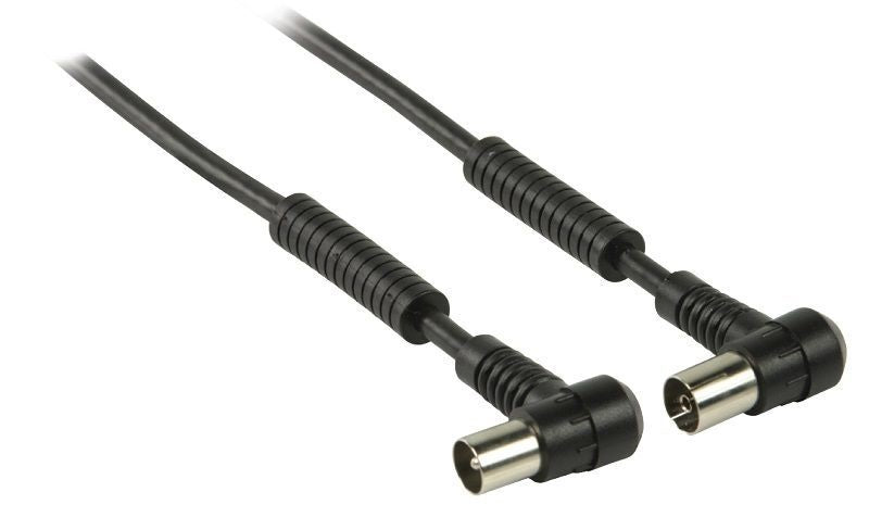 Cavo Coassiale ad Angolo Coassiale Maschio – Femmina Coax (IEC) 10m Nero