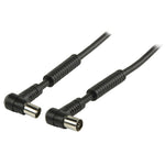 Cavo Coassiale ad Angolo Coassiale Maschio - Femmina Coax (IEC) 10m Nero