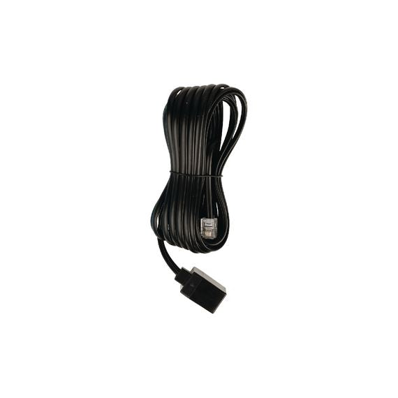 Estensione Cavo Telecom RS232. RJ11 per Attacco Temperatura - Antenna GSM Piatto 5.00 m Nero