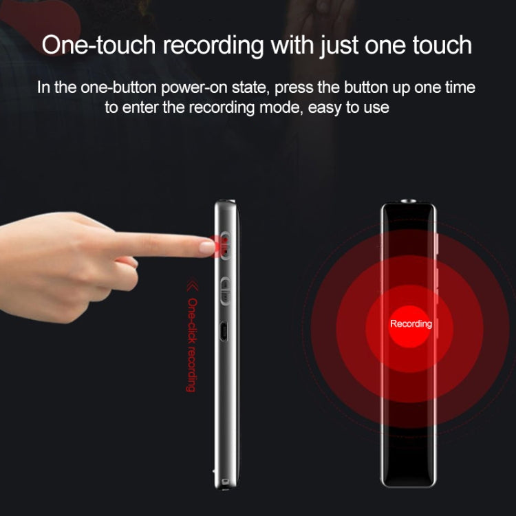 Q33 External MP3 Playback Voice Control High-definition Noise Reduction Recording Pen, 16G, Support Password Protection and One-touch Recording, 16G