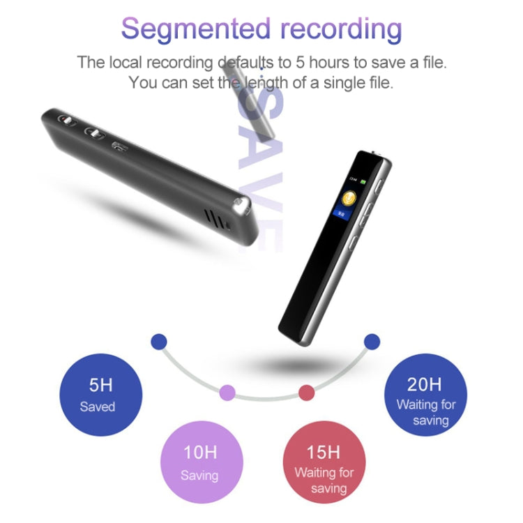 Q33 External MP3 Playback Voice Control High-definition Noise Reduction Recording Pen, 16G, Support Password Protection and One-touch Recording, 16G