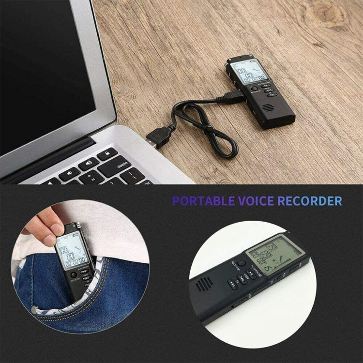 Registratore vocale portatile 8GB con riproduzione musicale