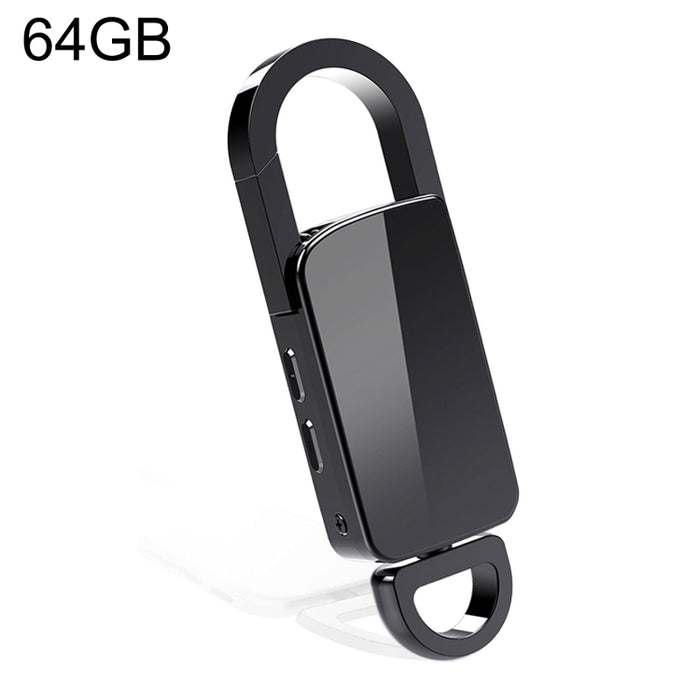 Penna di registrazione portatile con riduzione del rumore HD portachiavi S20 da 64 GB, 64GB