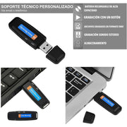 SK001 Registratore vocale portatile USB U-Disk ricaricabile, senza memoria, No Memory