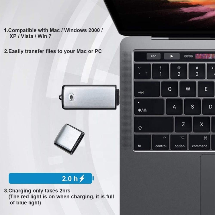 Registratore vocale portatile ricaricabile 16GB SK858