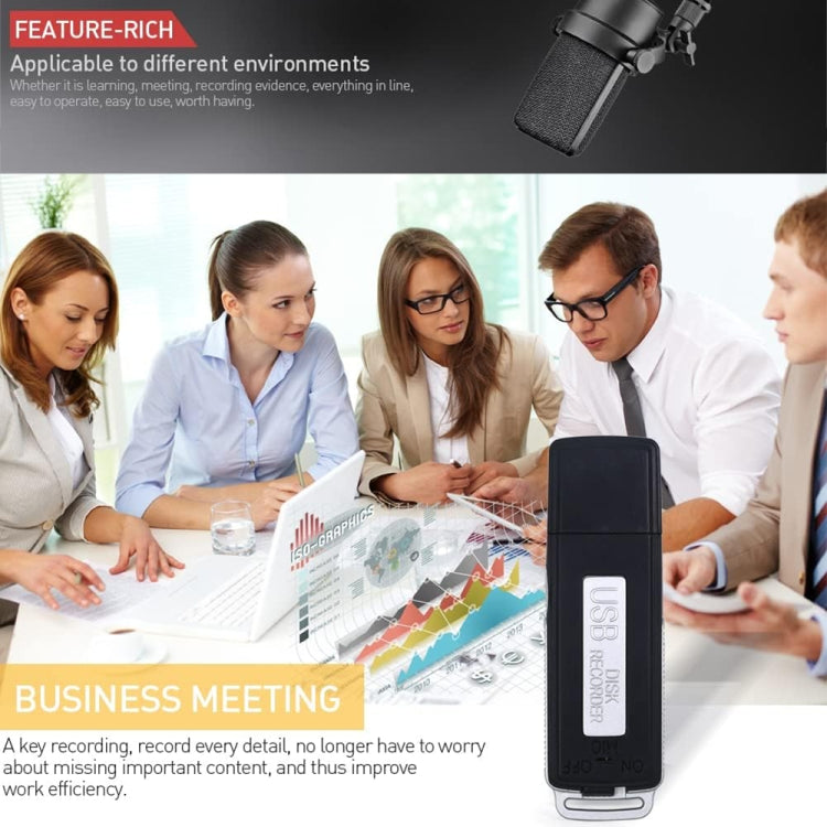 SK868 Registratore vocale portatile U-Disk ricaricabile da 16 GB, 16GB