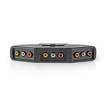 Switch AV a 3 Porte 3x Ingresso RCA (RWY) - 1x Uscita RCA (RWY) Nero
