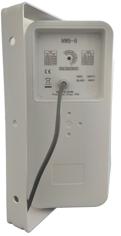 Cassa acustica bianca da parete 2 vie 8" 80W 70/10 NWB-8 W222