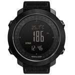 NORTH EDGE Smartwatch elettronico per sport all'aria aperta impermeabile multifunzione, supporto per misurazione dell'umidità / previsioni del tempo / misurazione della velocità, stile: cinturino in nylon, Nylon Strap