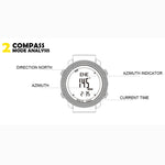 NORTH EDGE Smartwatch elettronico per sport all'aria aperta impermeabile multifunzione, supporto per misurazione dell'umidità / previsioni del tempo / misurazione della velocità, stile: cinturino in nylon, Nylon Strap