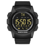 NORTH EDGE AK Bluetooth Smart Watch multifunzione con retroilluminazione a LED, supporto promemoria chiamata in arrivo, cronometro intelligente, promemoria informazioni, AK