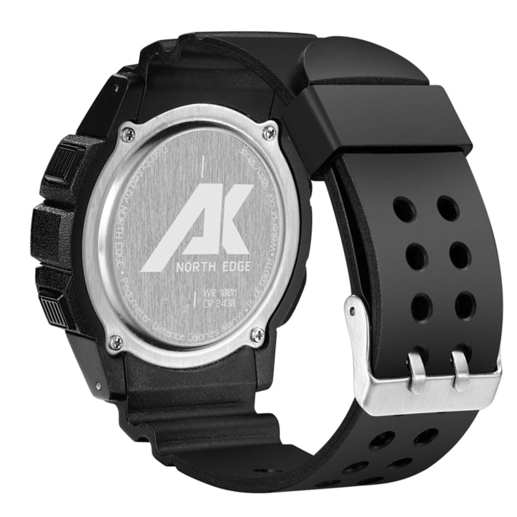 NORTH EDGE AK Bluetooth Smart Watch multifunzione con retroilluminazione a LED, supporto promemoria chiamata in arrivo, cronometro intelligente, promemoria informazioni, AK