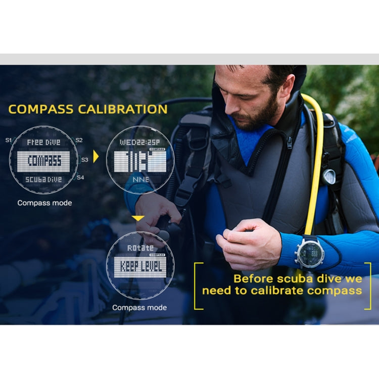 NORTH EDGE AQUA 100 m impermeabile Scuba Diver Smart Watch, supporto display luminoso e modalità bussola, AQUA