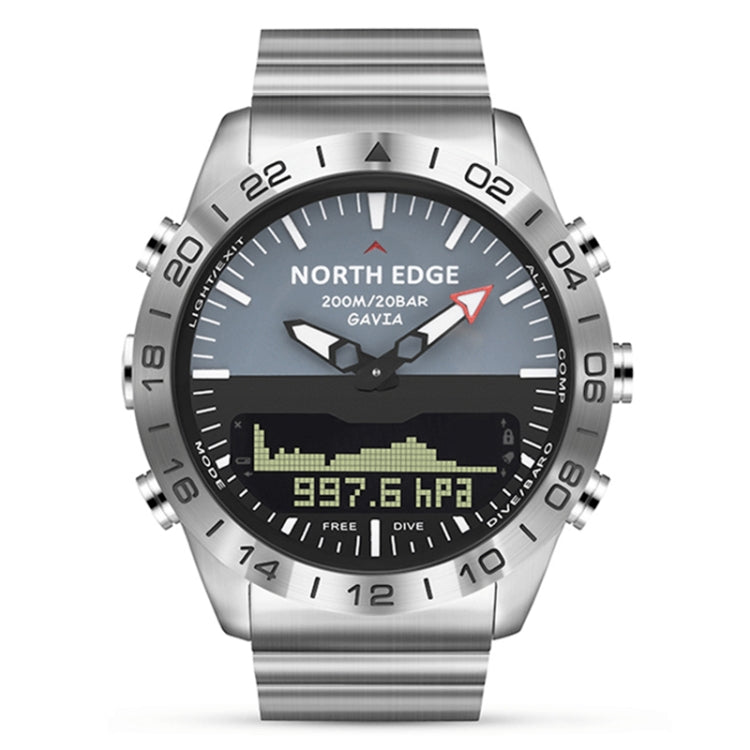 North Edge GAVIA Men Outdoor Sport 50m Impermeabile Smart Digital Watch Orologio subacqueo, barometro di supporto e contapassi, GAVIA