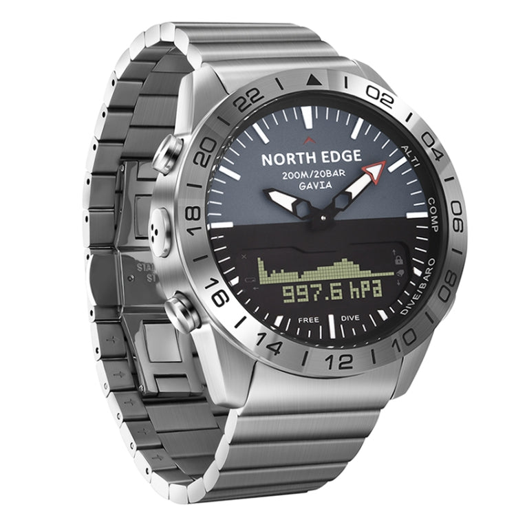 North Edge GAVIA Men Outdoor Sport 50m Impermeabile Smart Digital Watch Orologio subacqueo, barometro di supporto e contapassi, GAVIA