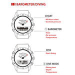 North Edge GAVIA Men Outdoor Sport 50m Impermeabile Smart Digital Watch Orologio subacqueo, barometro di supporto e contapassi, GAVIA