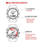 North Edge GAVIA Men Outdoor Sport 50m Impermeabile Smart Digital Watch Orologio subacqueo, barometro di supporto e contapassi, GAVIA