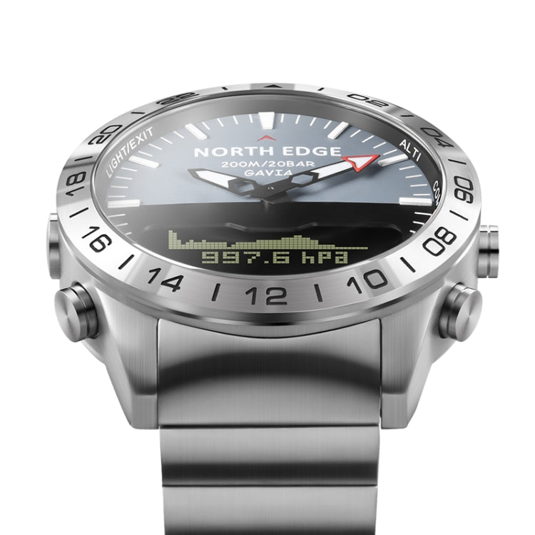 North Edge GAVIA Men Outdoor Sport 50m Impermeabile Smart Digital Watch Orologio subacqueo, barometro di supporto e contapassi, GAVIA