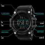 SKMEI 1384 Orologio digitale LED impermeabile nottilucente da uomo multifunzionale per esterni