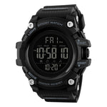 SKMEI 1384 Orologio digitale LED impermeabile nottilucente da uomo multifunzionale per esterni