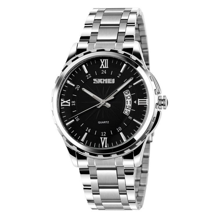 SKMEI 9069 Orologio da polso al quarzo con conchiglia d'argento impermeabile da lavoro multifunzionale per attività all'aperto