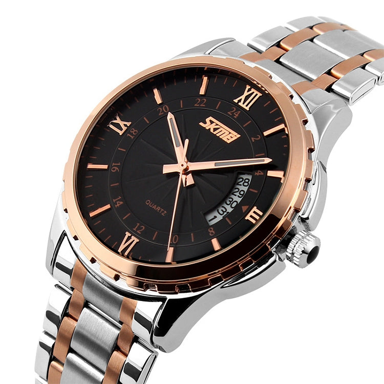 SKMEI 9069 Orologio da polso al quarzo con guscio d'oro impermeabile multifunzionale per attività all'aperto
